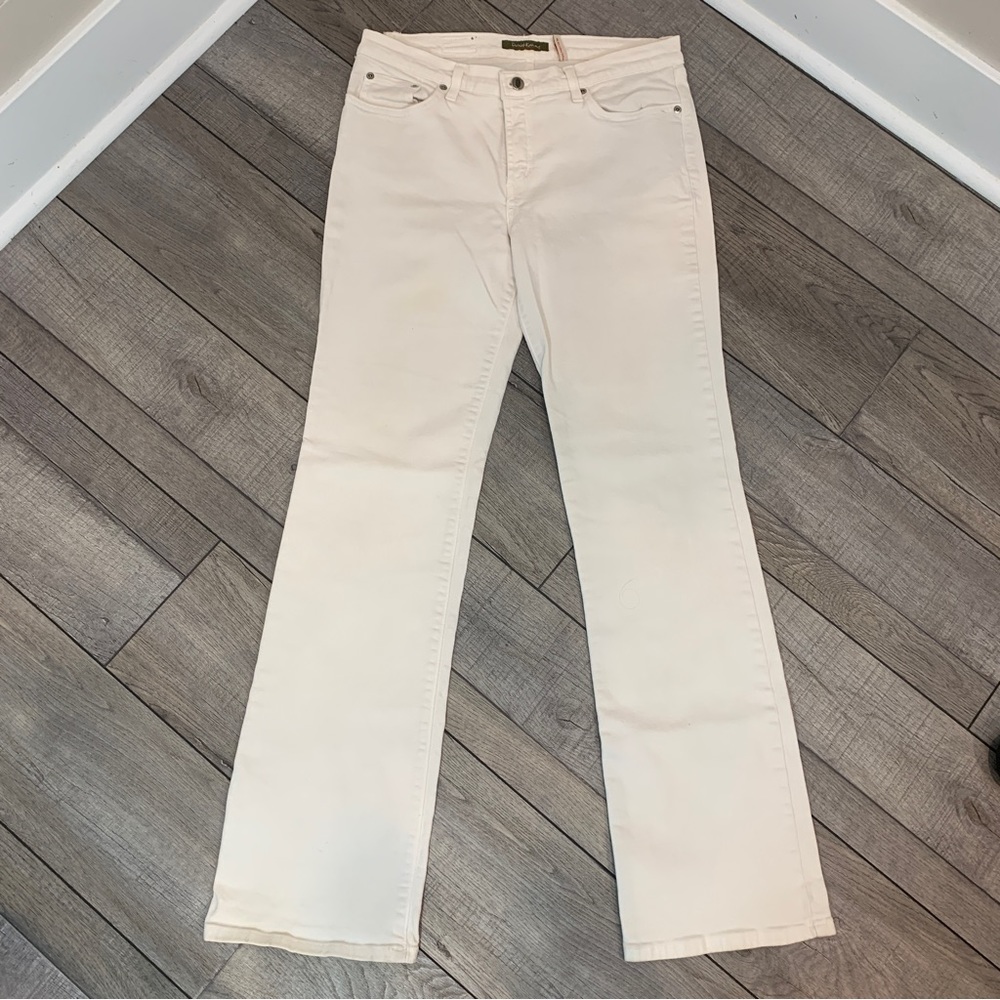 David Kahn White Denim Straight Leg Lauren Jeans -12